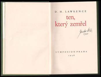 D. H Lawrence: Ten, který zemřel