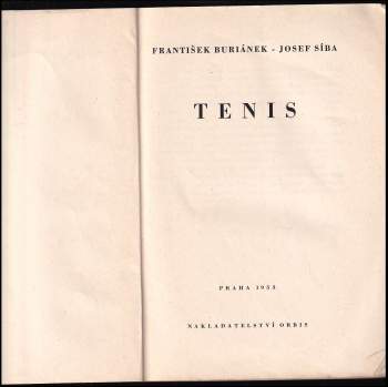 František Buriánek: Tenis