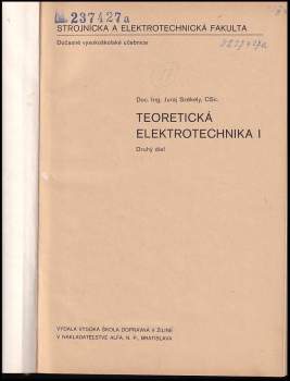 Juraj Székely: Teoretická elektrotechnika I