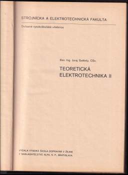 Juraj Székely: Teoretická elektrotechnika
