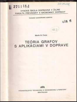 Martin B Fronc: Teória grafov s aplikáciami v doprave