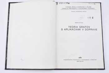 Martin B Fronc: Teória grafov s aplikáciami v doprave