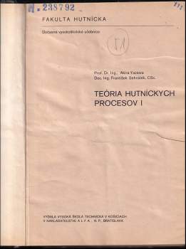 Akira Yazawa: Teória hutníckych procesov I