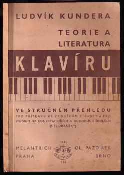 Teorie a literatura klavíru ve stručném přehledu