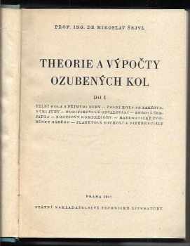 Miroslav Šejvl: Theorie a výpočty ozubených kol