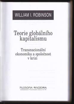 William I Robinson: Teorie globálního kapitalismu