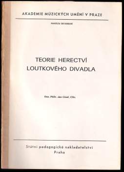 Jan Císař: Teorie herectví loutkového divadla