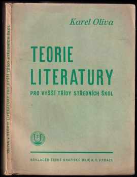 Karel Oliva: Teorie literatury pro vyšší třídy středních škol