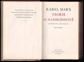Karl Marx: Teorie o nadhodnotě