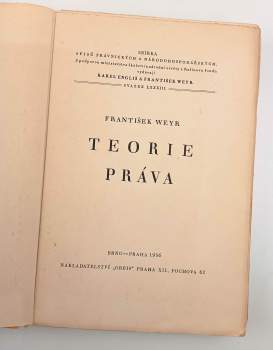František Weyr: Teorie práva