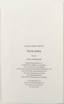František Weyr: Teorie práva
