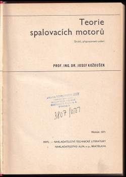 Josef Kožoušek: Teorie spalovacích motorů