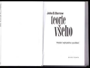 John David Barrow: Teorie všeho