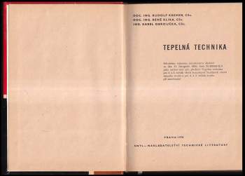 Rudolf Kremer: Tepelná technika
