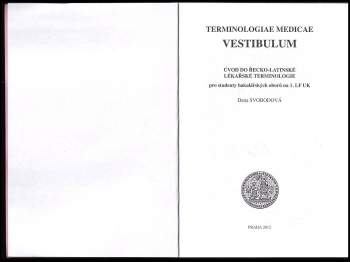 Dana Svobodová: Terminologiae medicae vestibulum