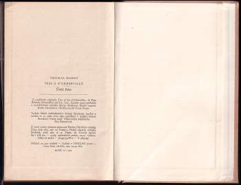 Thomas Hardy: Tess z d'Urbervillů