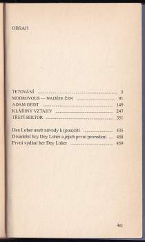 Dea Loher: Tetování ; Modrovous - naděje žen ; Adam Geist ; Klářiny vztahy ; Třetí sektor : (pět divadelních her)