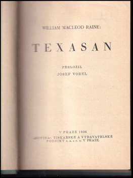 William MacLeod Raine: Texasan