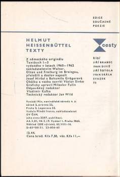 Josef Hiršal: Texty