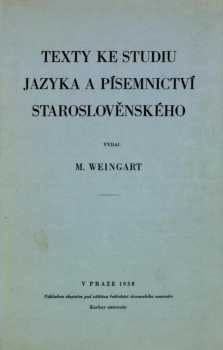 Texty ke studiu jazyka a písemnictví staroslověnského