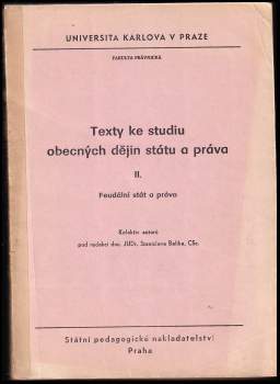 Texty ke studiu obecných dějin státu a práva