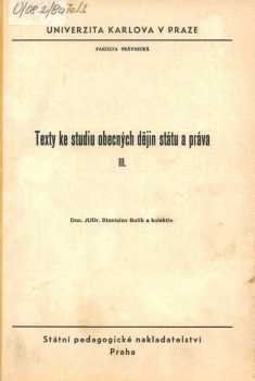 Texty ke studiu obecných dějin státu a práva