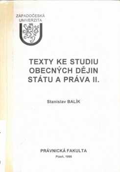 Texty ke studiu obecných dějin státu a práva