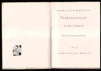 Romano Guardini: Těžkomyslnost a její smysl