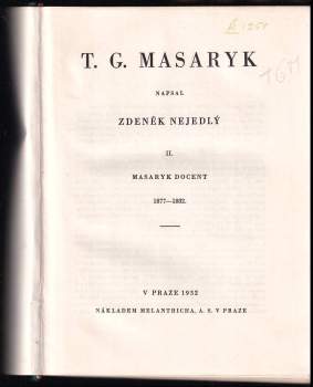 Zdeněk Nejedlý: T.G. Masaryk