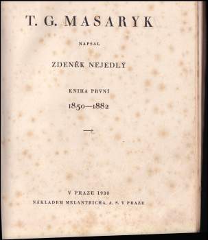 Zdeněk Nejedlý: T.G. Masaryk