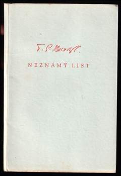 T.G. Masarykův neznámý list