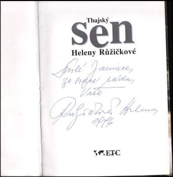 Helena Růžičková: Thajský sen Heleny Růžičkové