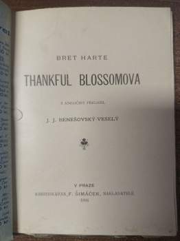 Bret Harte: Thankful Blossomova