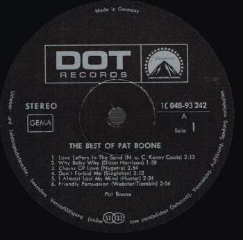 Pat Boone: The Best Of Pat Boone