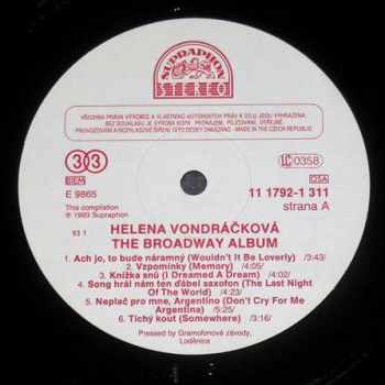 The Broadway Album | Helena Vondráčková | 1993