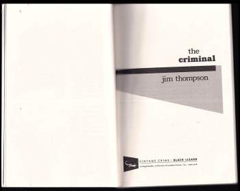 Jim Thompson: The Criminal