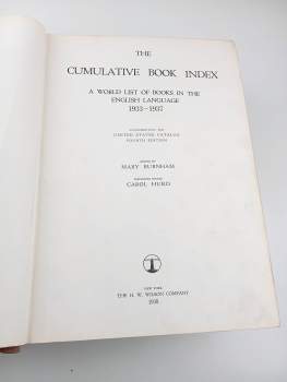 Mary Burnham: The Cumulative Book Index, A world list of books in the English language 1933 - 1937