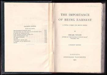 Oscar Wilde: The importance of being earnest