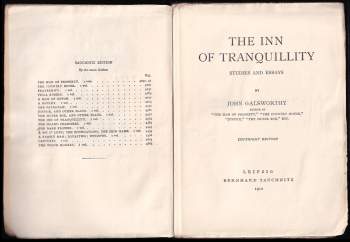 John Galsworthy: The Inn of Tranquillity