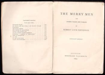 Robert Louis Stevenson: The Merry Men and other Tales and Fables