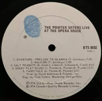 Pointer Sisters: The Pointer Sisters Live At The Opera House