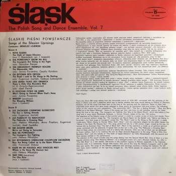 Zespół Pieśni I Tańca Śląsk: The Polish Song And Dance Ensemble "Śląsk", Vol. 7 - Śląskie Pieśni Powstańcze = Songs Of The Silesian Uprisings (MODRÝ ŠTÍTEK)