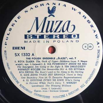 Zespół Pieśni I Tańca Śląsk: The Polish Song And Dance Ensemble "Śląsk", Vol. 7 - Śląskie Pieśni Powstańcze = Songs Of The Silesian Uprisings (MODRÝ ŠTÍTEK)