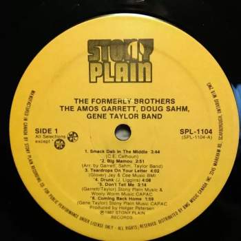 Doug Sahm, Gene Taylor Band The Amos Garrett: The Return Of The Formerly Brothers