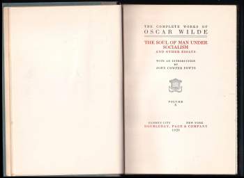 Oscar Wilde: The Soul of Man Under Socialism, The Complete Works of Oscar Wilde Volume X.