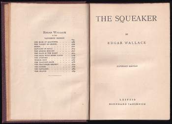 Wallace Edgar:: The Squeaker