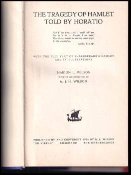 Marion L. Wilson: The Tragedy of Hamlet told by Horatio