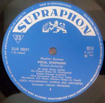 Vladimír Sommer: The Vocal Symphony = Vokální Symfonie / The Old Man And The Sea = Stařec A Moře