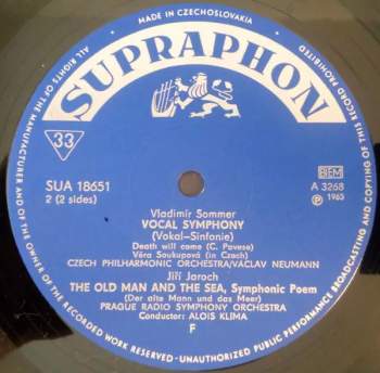 Vladimír Sommer: The Vocal Symphony = Vokální Symfonie / The Old Man And The Sea = Stařec A Moře