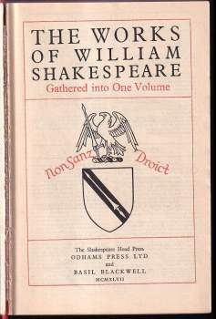 Shakespeare William: The Works of William Shakespeare Gathered into One Volume
